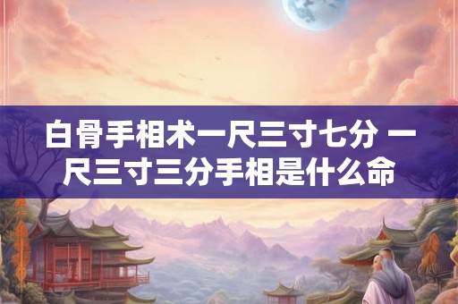 白骨手相术一尺三寸七分 一尺三寸三分手相是什么命