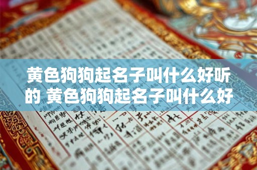 黄色狗狗起名子叫什么好听的 黄色狗狗起名子叫什么好听的名字