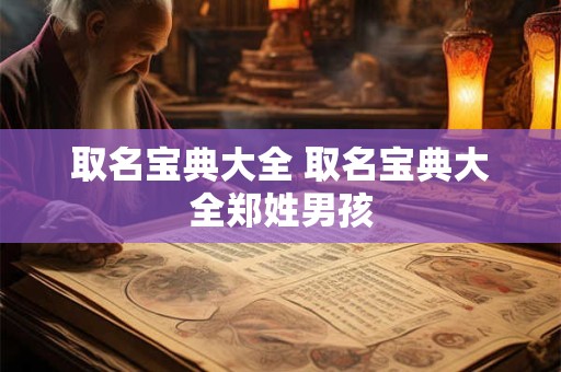 取名宝典大全 取名宝典大全郑姓男孩