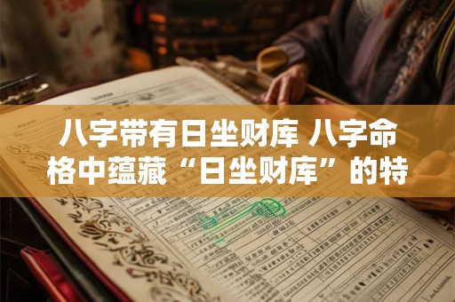 八字带有日坐财库 八字命格中蕴藏“日坐财库”的特殊标志