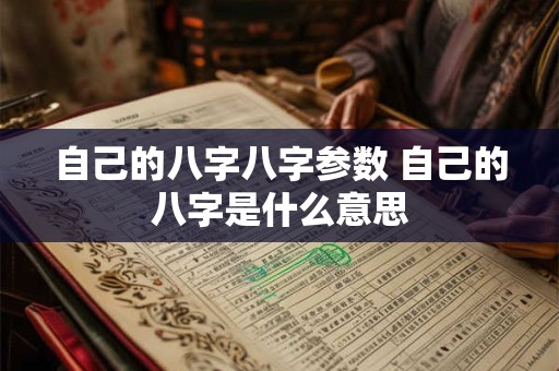 自己的八字八字参数 自己的八字是什么意思