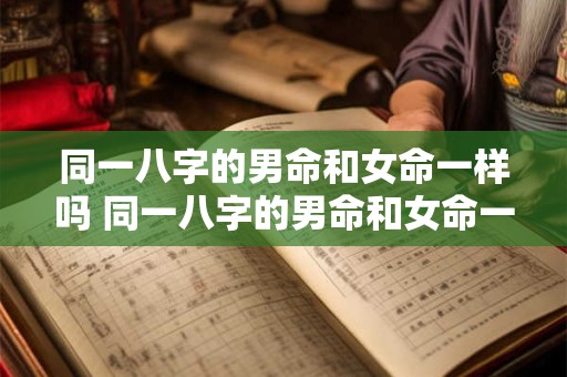 同一八字的男命和女命一样吗 同一八字的男命和女命一样吗婚姻如何