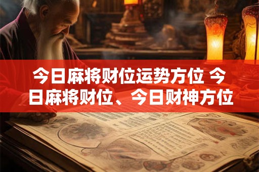 今日麻将财位运势方位 今日麻将财位、今日财神方位发布