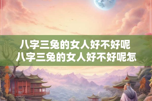 八字三兔的女人好不好呢 八字三兔的女人好不好呢怎么看