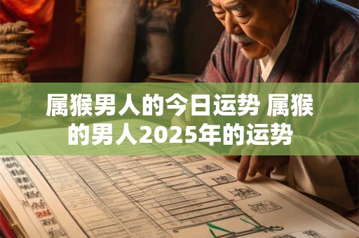属猴男人的今日运势 属猴的男人2025年的运势
