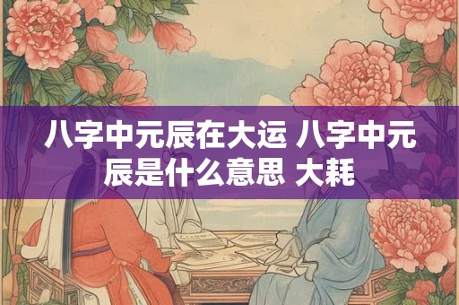 八字中元辰在大运 八字中元辰是什么意思 大耗