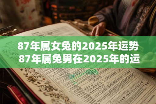 87年属女兔的2025年运势 87年属兔男在2025年的运势和财运
