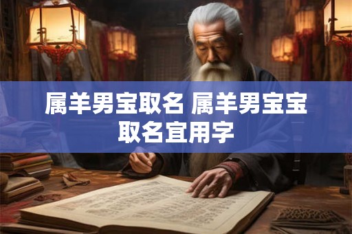 属羊男宝取名 属羊男宝宝取名宜用字