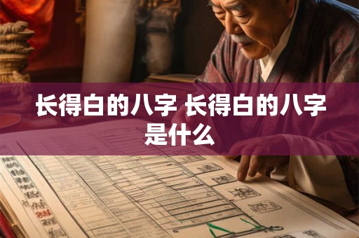 长得白的八字 长得白的八字是什么