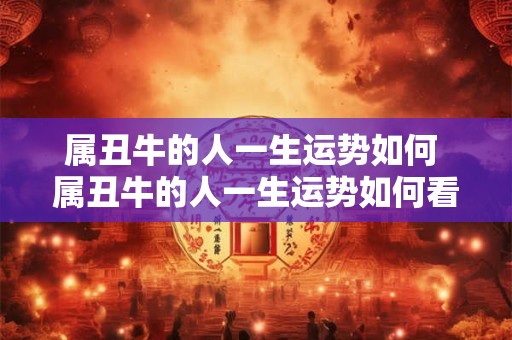 属丑牛的人一生运势如何 属丑牛的人一生运势如何看