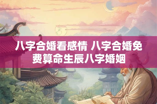 八字合婚看感情 八字合婚免费算命生辰八字婚姻