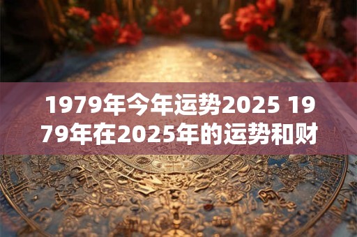 1979年今年运势2025 1979年在2025年的运势和财运如何