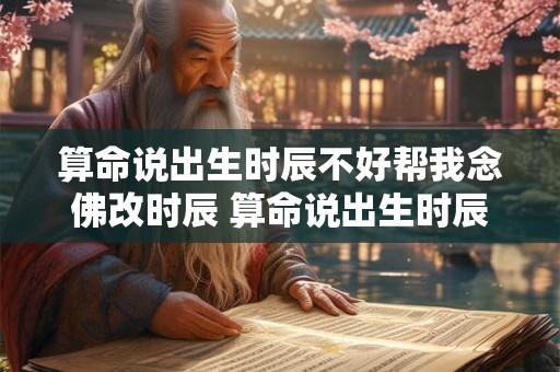 算命说出生时辰不好帮我念佛改时辰 算命说出生时辰不好帮我念佛改时辰什么意思
