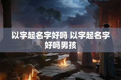 以字起名字好吗 以字起名字好吗男孩