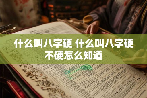 什么叫八字硬 什么叫八字硬不硬怎么知道 什么叫八字硬 什么叫八字硬不硬怎么知道