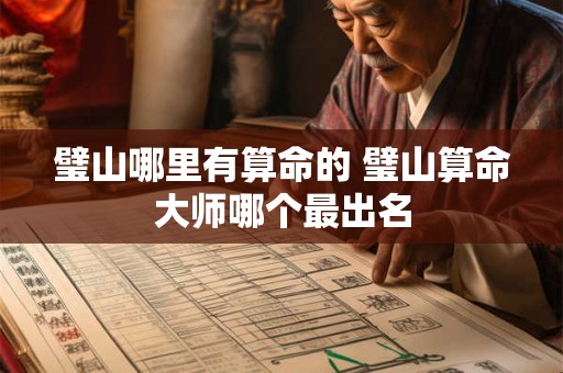 璧山哪里有算命的 璧山算命大师哪个最出名