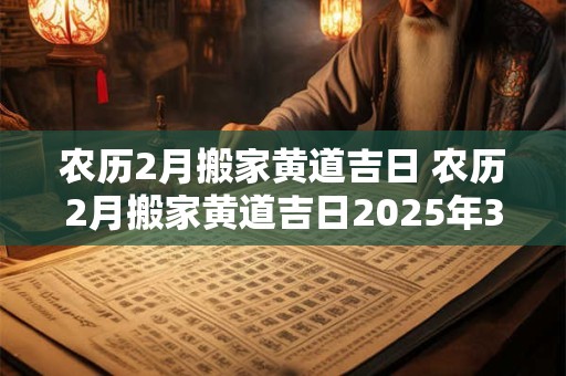 农历2月搬家黄道吉日 农历2月搬家黄道吉日2025年3月搬家