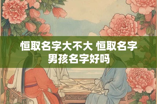 恒取名字大不大 恒取名字男孩名字好吗