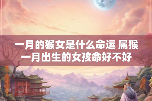 一月的猴女是什么命运 属猴一月出生的女孩命好不好