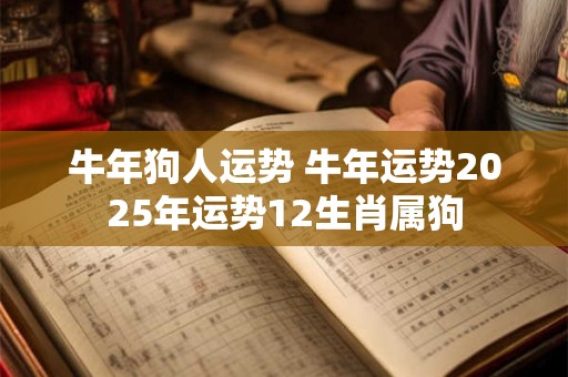 牛年狗人运势 牛年运势2025年运势12生肖属狗