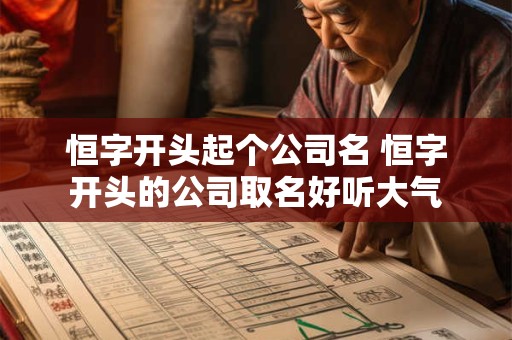 恒字开头起个公司名 恒字开头的公司取名好听大气