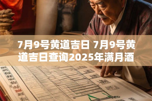7月9号黄道吉日 7月9号黄道吉日查询2025年满月酒的
