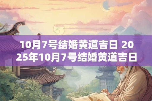 10月7号结婚黄道吉日 2025年10月7号结婚黄道吉日哪几天