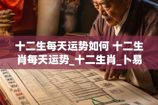 十二生每天运势如何 十二生肖每天运势_十二生肖_卜易居手机版