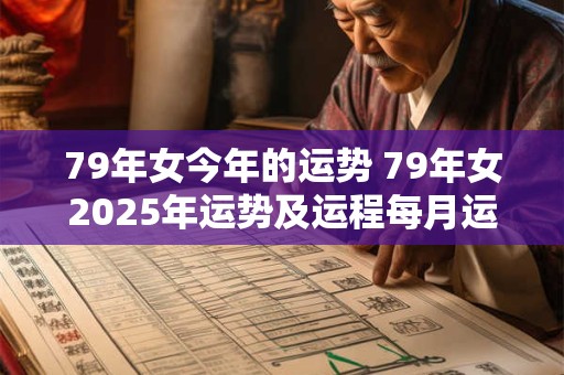 79年女今年的运势 79年女2025年运势及运程每月运程