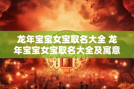 龙年宝宝女宝取名大全 龙年宝宝女宝取名大全及寓意