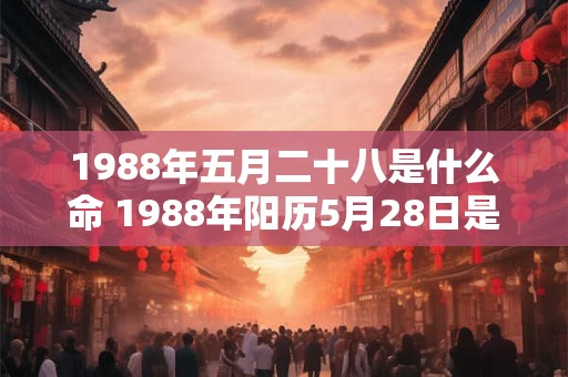 1988年五月二十八是什么命 1988年阳历5月28日是什么星座