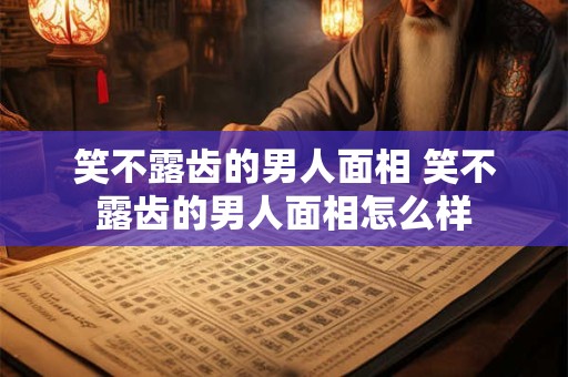 笑不露齿的男人面相 笑不露齿的男人面相怎么样