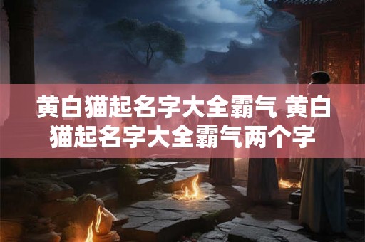 黄白猫起名字大全霸气 黄白猫起名字大全霸气两个字