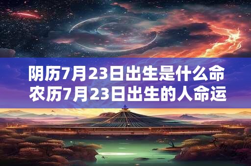 阴历7月23日出生是什么命 农历7月23日出生的人命运怎么样