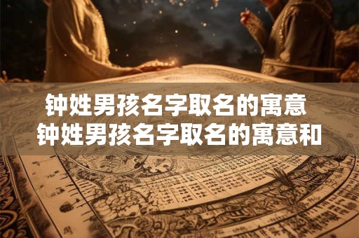 钟姓男孩名字取名的寓意 钟姓男孩名字取名的寓意和含义