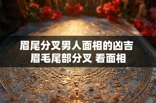 眉尾分叉男人面相的凶吉 眉毛尾部分叉 看面相