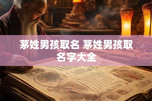 茅姓男孩取名 茅姓男孩取名字大全