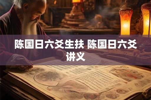陈国日六爻生扶 陈国日六爻讲义