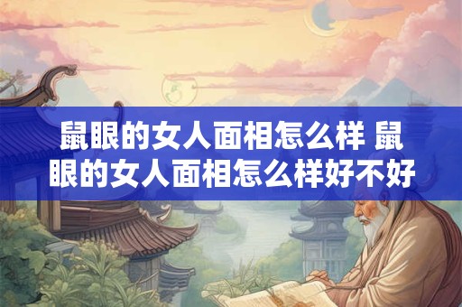 鼠眼的女人面相怎么样 鼠眼的女人面相怎么样好不好