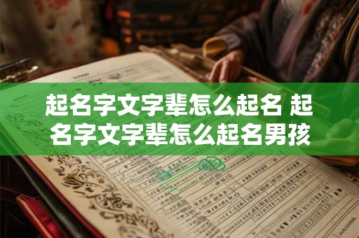 起名字文字辈怎么起名 起名字文字辈怎么起名男孩