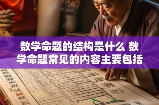 数学命题的结构是什么 数学命题常见的内容主要包括有哪些