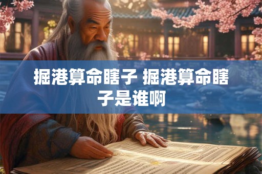 掘港算命瞎子 掘港算命瞎子是谁啊