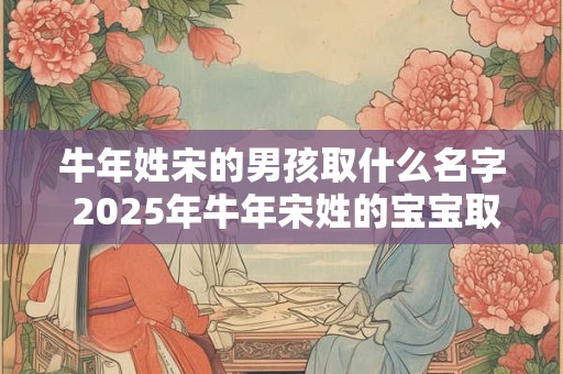 牛年姓宋的男孩取什么名字 2025年牛年宋姓的宝宝取名字
