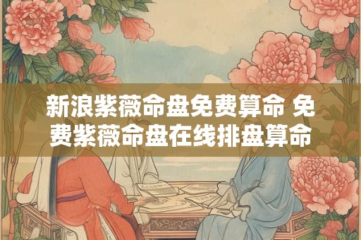 新浪紫薇命盘免费算命 免费紫薇命盘在线排盘算命