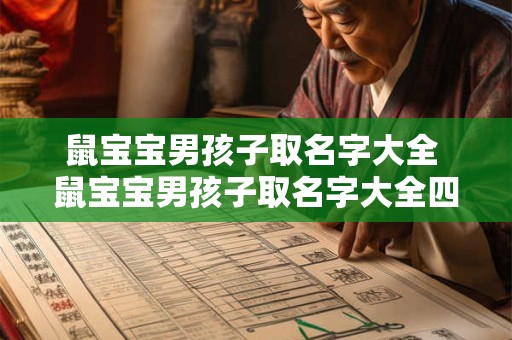 鼠宝宝男孩子取名字大全 鼠宝宝男孩子取名字大全四个字