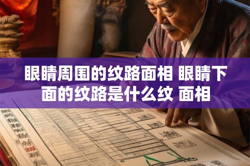 眼睛周围的纹路面相 眼睛下面的纹路是什么纹 面相