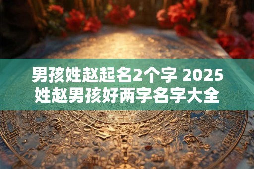 男孩姓赵起名2个字 2025姓赵男孩好两字名字大全