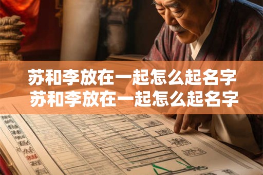 苏和李放在一起怎么起名字 苏和李放在一起怎么起名字女孩