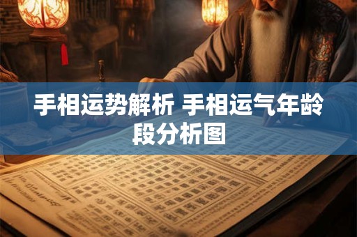 手相运势解析 手相运气年龄段分析图