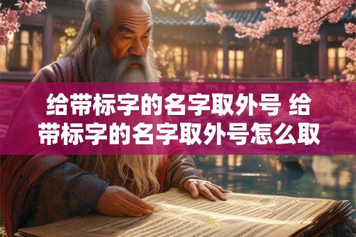 给带标字的名字取外号 给带标字的名字取外号怎么取